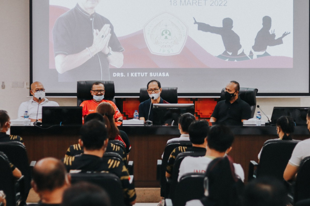 Wabup Suiasa Silaturahmi Dengan Atlet Pelatnas Sea Games XXXI, PB IPSI dan Pengda IPSI Bali